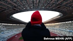 Национальный стадион в Токио был достроен в конце 2019 года специально для Олимпийских игр. Токио, 15 декабря 2019 года.