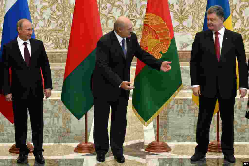 Путин, Лукашенко и Порошенко