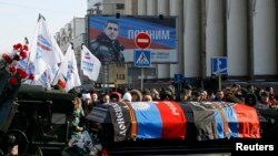 Похороны Михаила Толстых («Гиви»). Донецк, 10 февраля 2017 года