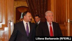 Igor Dodon împreună cu Vladimir Voronin la 28 decembrie