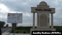 Saatlı rayonunun girişi