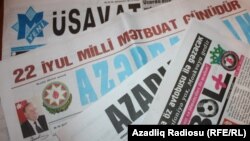 Azerbaijan. Baku. Azerbaijani newspapers