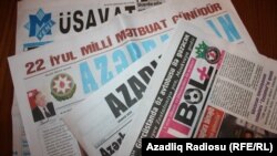 Azerbaijan. Baku. Azerbaijani newspapers