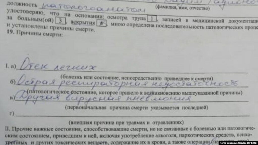 В Северной Осетии родственники умерших заявляют о занижении статистики смертей от коронавируса