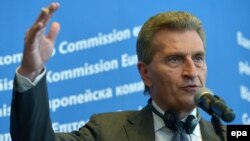 EU Commissioner for Energy Guenther Oettinger (file photo)