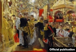 Valentin Serov, Încoronarea țarului Nicolae al II-lea în Catedrala Uspensky din Kremlin (Galeria de stat Tretiakov, Moscova)