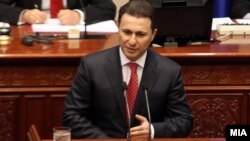 Nikola Gruevski u parlamentu