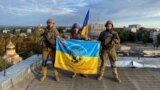 UKRAINE – Ukrainian military personnel on the roof of a building in the city of Kupyansk, Kharkiv Oblast, liberated from the army of Russia. The photo was published on September 10, 2022 