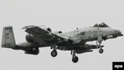 A U.S. A-10 Warthog ground-attack plane landing in Afghanistan. (file photo)