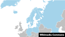 Мапа краінаў-удзельнікаў Парлямэнцкай канфэрэнцыі краін Балтыйскага мора 