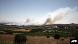 Дим від боїв за Аль-Кунейтру, фото з ізраїльського боку лінії перемир’я, 6 червня 2013 року
