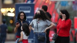 Armenia -- People stroll in the center of Yerevan, May 22, 2020.