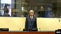 Виступ Радована Караджича перед міжнародним трибуналом.
Гаага, 31 липня 2008 р.