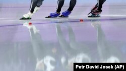 Brzo klizanje, jedna od disciplina na Zimskim olimpijskim igrama, ilustracija