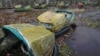 Заброшенный парк аттракционов в городе Припять в 2 км от Чернобыльской АЭС