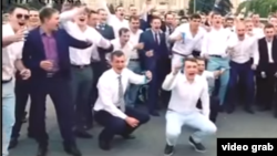 A boisterous FSB cadets' graduation party has raised hackles in Russia. 