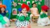 Children in Chechnya rehearse a ceremony to honor their mothers ahead of International Women's Day on March 8. (RFE/RL)