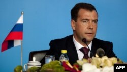 Russian President Dmitry Medvedev at a BRICS summit meeting in China last year. 