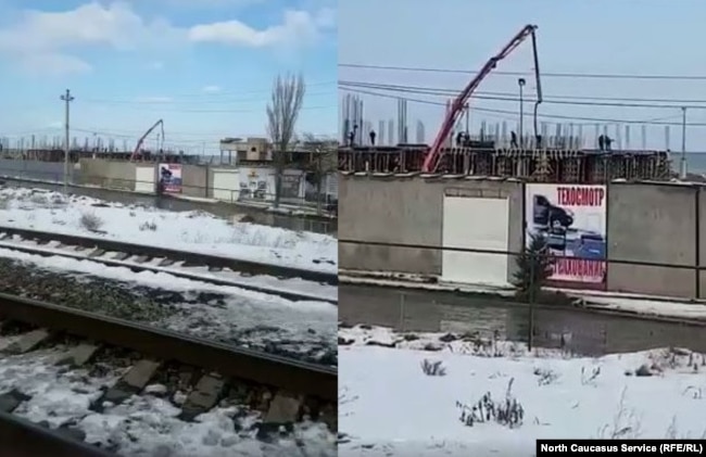 Строительные работы в районе, куда хотят переселить дербентцев из центра города