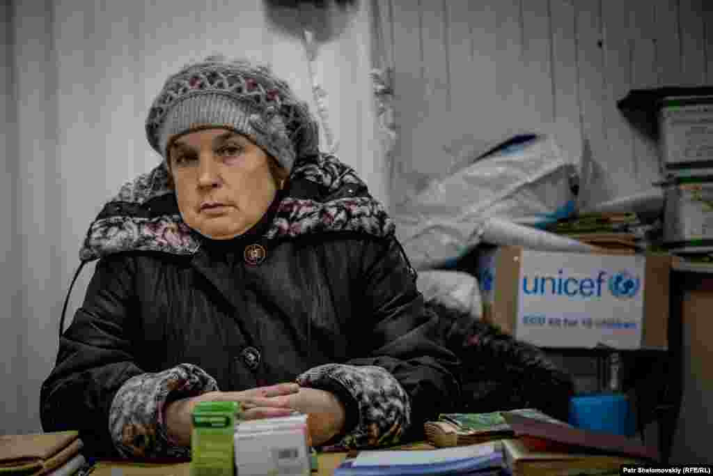 Svetlana Marchenko works as a nurse in the village of Nikishine, near Debaltseve.