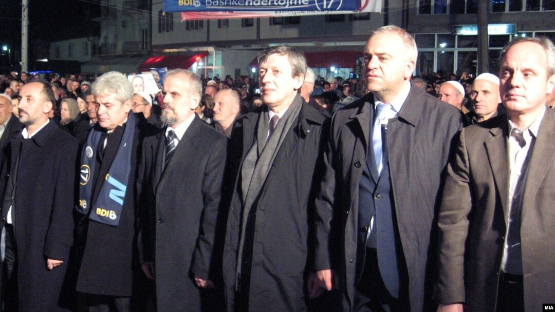 Предизборен митинг на ДУИ во Гостивар.