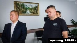 Задержанный Олег Кизименко в зале Херсонского городского суда, 12 сентября 2018 года