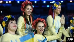 Члени української паралімпійської збірної під час урочистої церемонії відкриття Паралімпіади. Ріо-де-Жанейро, 7 вересня 2016 року 