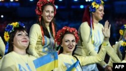 Члени української паралімпійської збірної під час урочистої церемонії відкриття Паралімпійських ігор, Ріо-де-Жанейро, 7 вересня 2016 року