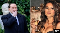 Fotografi e kombinuar e Berlusconit dhe e vajzës me emrin Ruby që ishte përshkruar si prostitute e mitur nga prokurorët