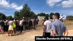 Migrantski kamp "Lipa" jutro nakon incidenata, 27. avgust 2020.
