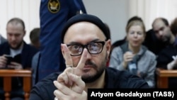 Russian theater and film director Kirill Serebrennikov in court on December 4. 