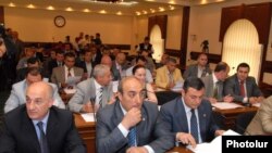 Armenia -- Yerevan's Council of Elders holds a session.