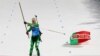 South Korea - Belarus' Darya Domracheva skis to cross the finish line in the women's 4x6km biathlon event during the Pyeongchang 2018 Winter Olympic Games, Pyeongchang, 22feb2018. Kirill KUDRYAVTSEV / AFP