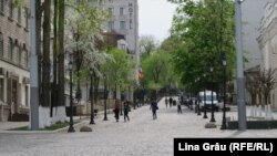 Centrul Chișinăului pustu - 18 aprilie 2020