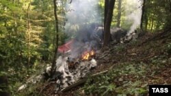 На месте падения двух самолетов в Словакии (20 августа)