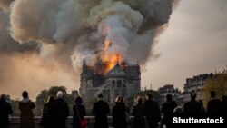 16 апреля 2019, Париж, пожар собора Нотр-дам-де-Пари