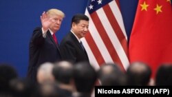 دیدار ترامپ و شی جین‌پینگ، روسای جمهوری آمریکا و چین در نوامبر سال گذشته در پکن