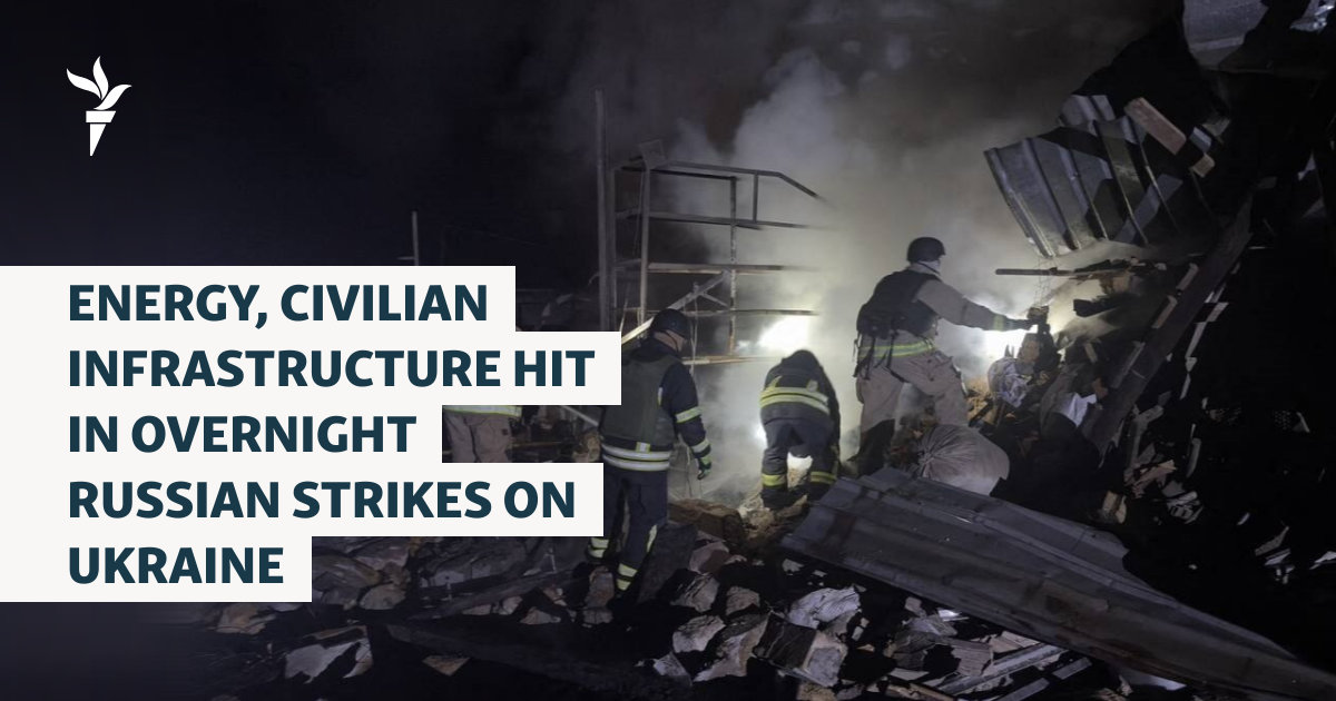 Energy, Civilian Infrastructure Hit In Overnight Russian Strikes On Ukraine