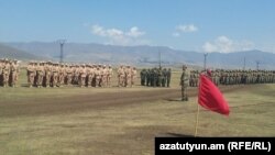 Armenia - Russian and Armenian troops hold joint exercises at the Alagyaz shooting range, 5Sep2014.