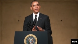 АҚШ президенті Барак Обама. Нью-Йорк, 15 мамыр 2014 жыл.