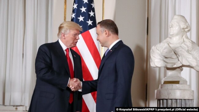 Встреча президентов Польши и США в Варшаве, 7 июля 2017 года