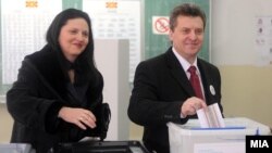 Претседателскиот кандидат на ВМРО ДПМНЕ Ѓорѓе Иванов гласа на вчерашните избори