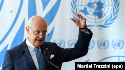 UN envoy Staffan de Mistura says he will "not accept any preconditions by any party" to the negotiations.