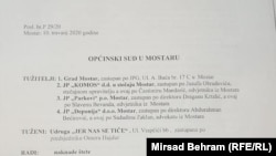 Grad Mostar je, zajedno sa tri gradska komunalna preduzeća, tužio UG „Jer nas se tiče“ zbog tri blokadе deponije Uborak tokom 2019. i 2020. godine.