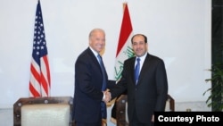 رئيس الوزراء العراقي نوري المالكي يستقبل نائب الرئيس الأميركي جو بايدن في بغداد، 23 كانون الثاني 2010 