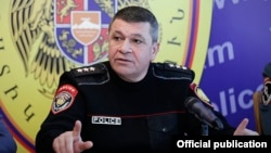 Armenia - The national police chief, Vladimir Gasparian, meets with police officials in Kotayk region, 23Feb2017.