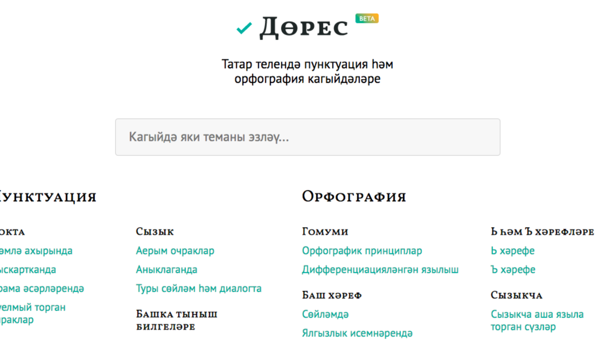 Правила татарского языка теперь можно проверить в интернете