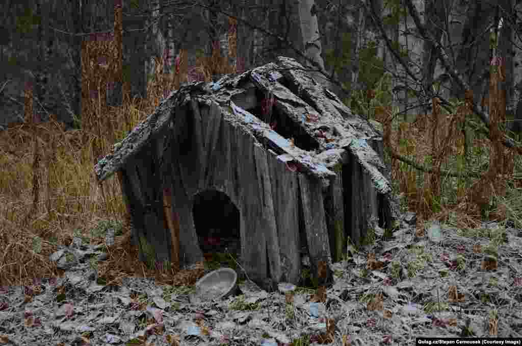 The kennel of one of the&nbsp;&ldquo;terrible&rdquo;&nbsp;dogs that once guarded gulag prisoners in northern Russia. As a result of the expeditions, the&nbsp;Gulag.cz project has created a&nbsp;&ldquo;virtual museum&rdquo;&nbsp;featuring a precisely recreated gulag camp.&nbsp;&nbsp;&nbsp;