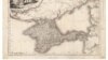 Силуэт Крыма на старой карте 
