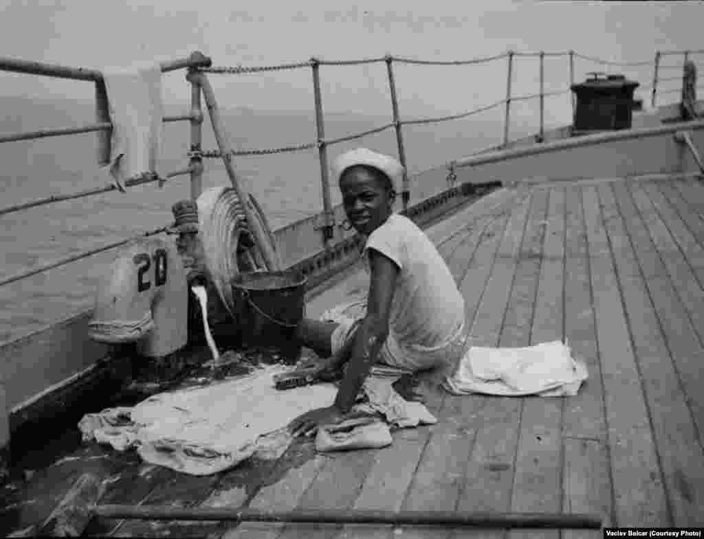 Aboard the "U.S.S. Rijndam"